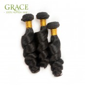 Grace Hair Company Brazilian Loose Curly Virgin Hair 4Pcs Lot Unprocessed Brazilian Loose Wave Hot Sale Spanish Wave Weaves