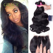 Indian Virgin Hair Body Wave Lace Closure With Bundles 4pcs Lot Virgin Indian Hair With Closure Indian Human Hair With Closure