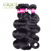 Body Wave Grace Hair Company Brazilian Body Wave With Closure 4pcs Lot Virgin Brazilian Hair Bundles With Lace Closures