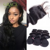 Brazilian Body Wave 3 Bundles With Closure Wholesales Brazilian Virgin Hair With Closure Queen Hair Products With Closure Bundle