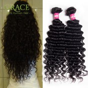 7A Brazilian Deep Curly Virgin Hair 3PCS/Lot Brazilian Virgin Curly Hair Bundles Soft And Full Brazilian Deep Wave Virgin Hair