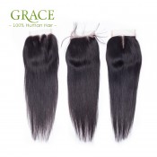 Queen Weave Beauty Ltd Brazilian Straight Hair With Closure 4PCS Lot Brazilian Hair Bundles With Lace Closure Brazilian Straight