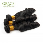 Grace Hair Company Peruvian Loose Curly Hair 4Pcs Lot Unprocessed Peruvian Loose Wave Bundles Hot Sale Peruvian Virgin Hair