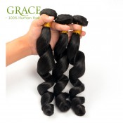 Hot Selling Unprocessed 10A Malaysian Loose Wave 4 Pcs Lot Malaysian Virgin Hair Loose Wave Grace Hair Products Loose Curly