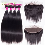 Lace Frontal With Bundles 8A Ear To Ear Lace Frontal Closure With Bundles Brazilian Virgin Hair With Frontal Closure Bundle